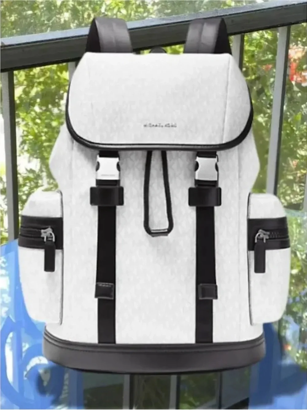 Men's Michael Kors Cooper Utility Optic White Backpack NWT